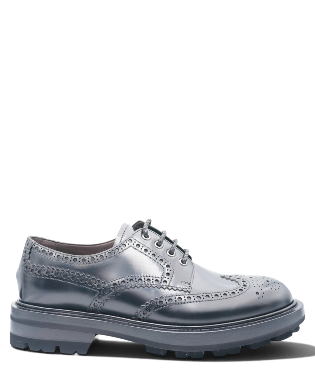 Barrett Stringata Brogue Uomo in Pelle Polished Nera