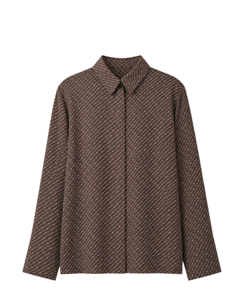 Camicia MM Max Mara Farea in seta con stampa all over