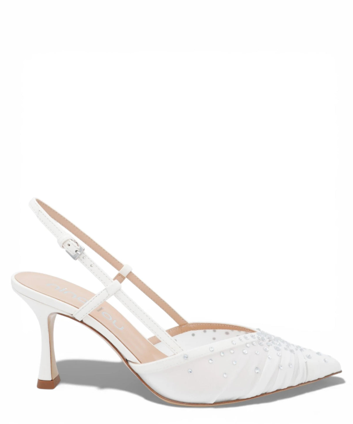 NINALILOU Décolleté Slingback Amy 757C con Strass per Cerimonia