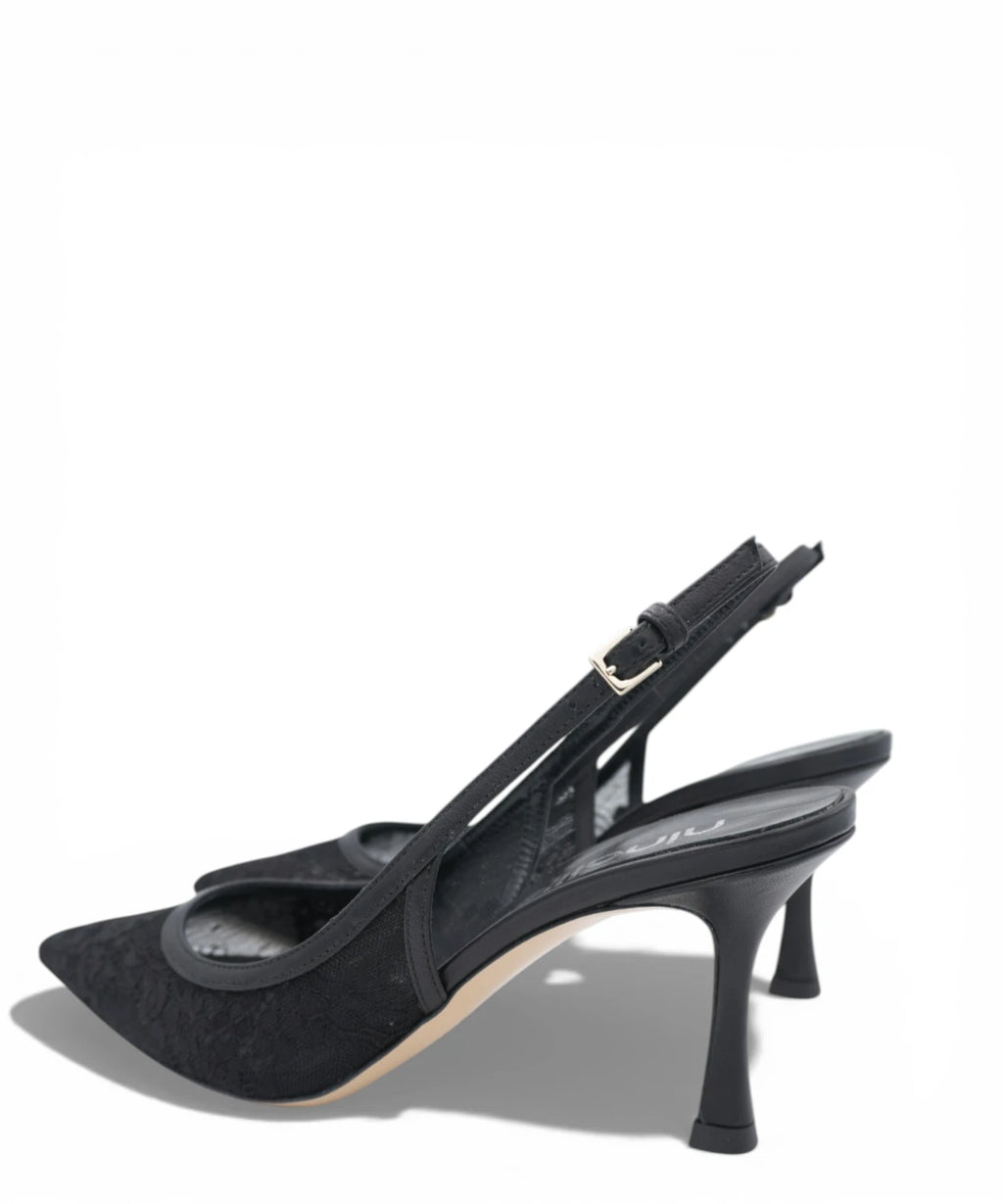 Décolleté Slingback Ninalilou Amy 757C in Nappa Nera