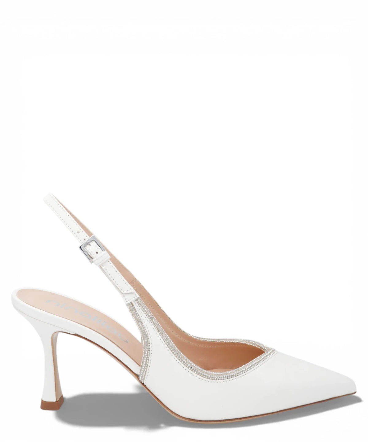 NINALILOU Slingback avorio con strass - Scarpe Cerimonia Eleganti