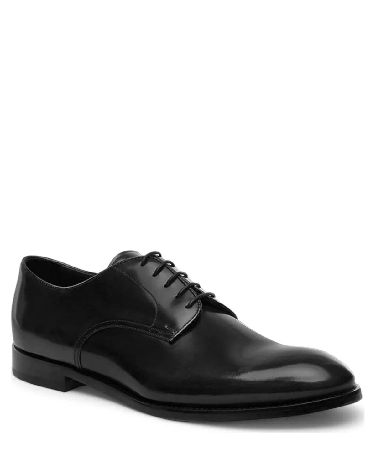 Stringate Doucal’s in Pelle Nera Spazzolata-Doucal'S-Stringate-Vittorio Citro Boutique