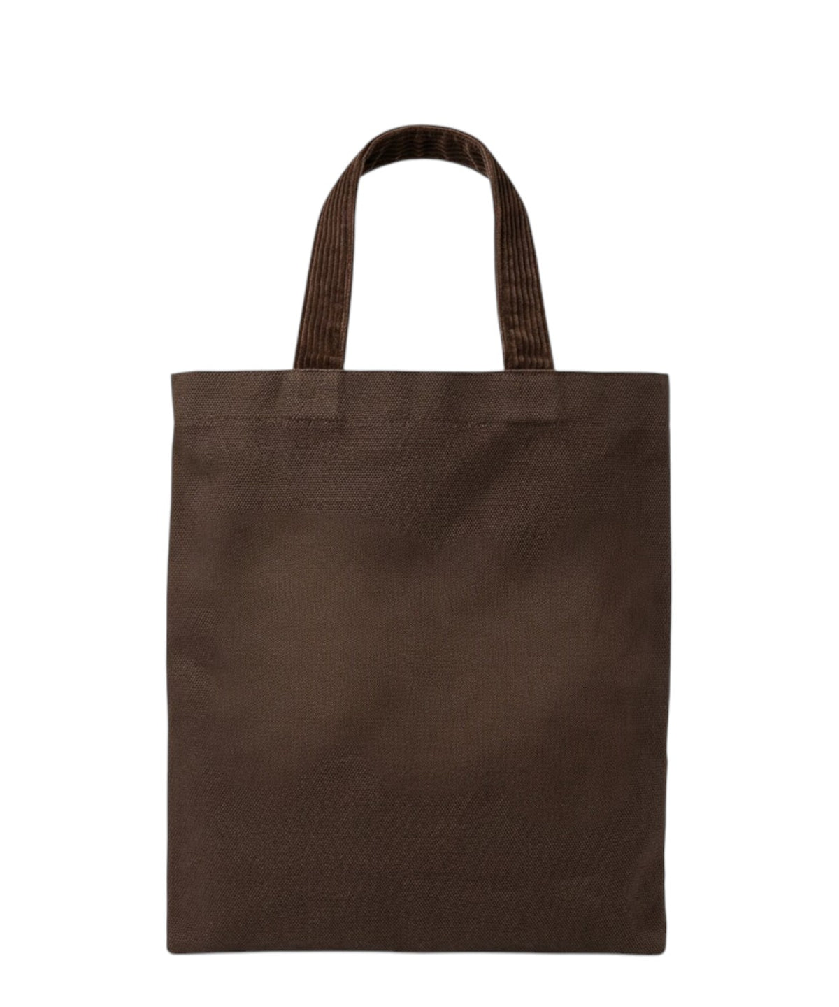 Borsa Essential in Tela Cerata con Manici in Velluto a Coste