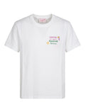 T-shirt Emilie MC2 Saint Barth con Ricamo e Charm Applicato
