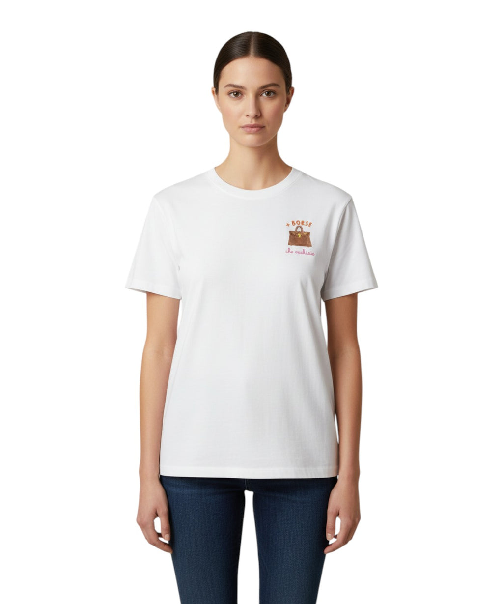 T-shirt Emilie MC2 Saint Barth con Ricamo Strass