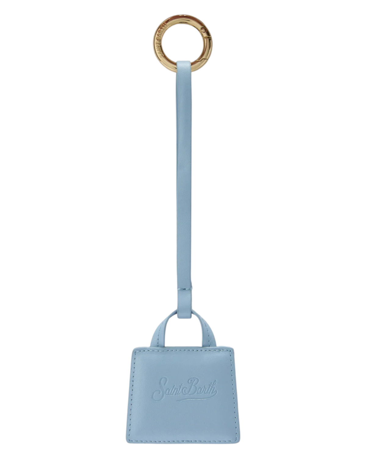Bag Charm MC2 Saint Barth in Pelle Azzurro