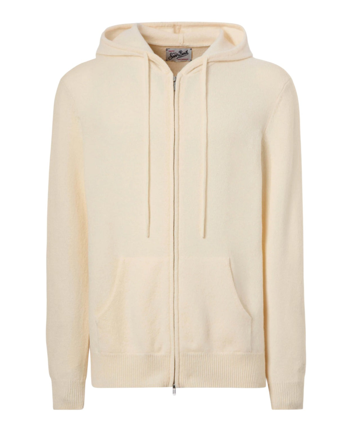 Felpa Notting in lambswool con cappuccio e zip