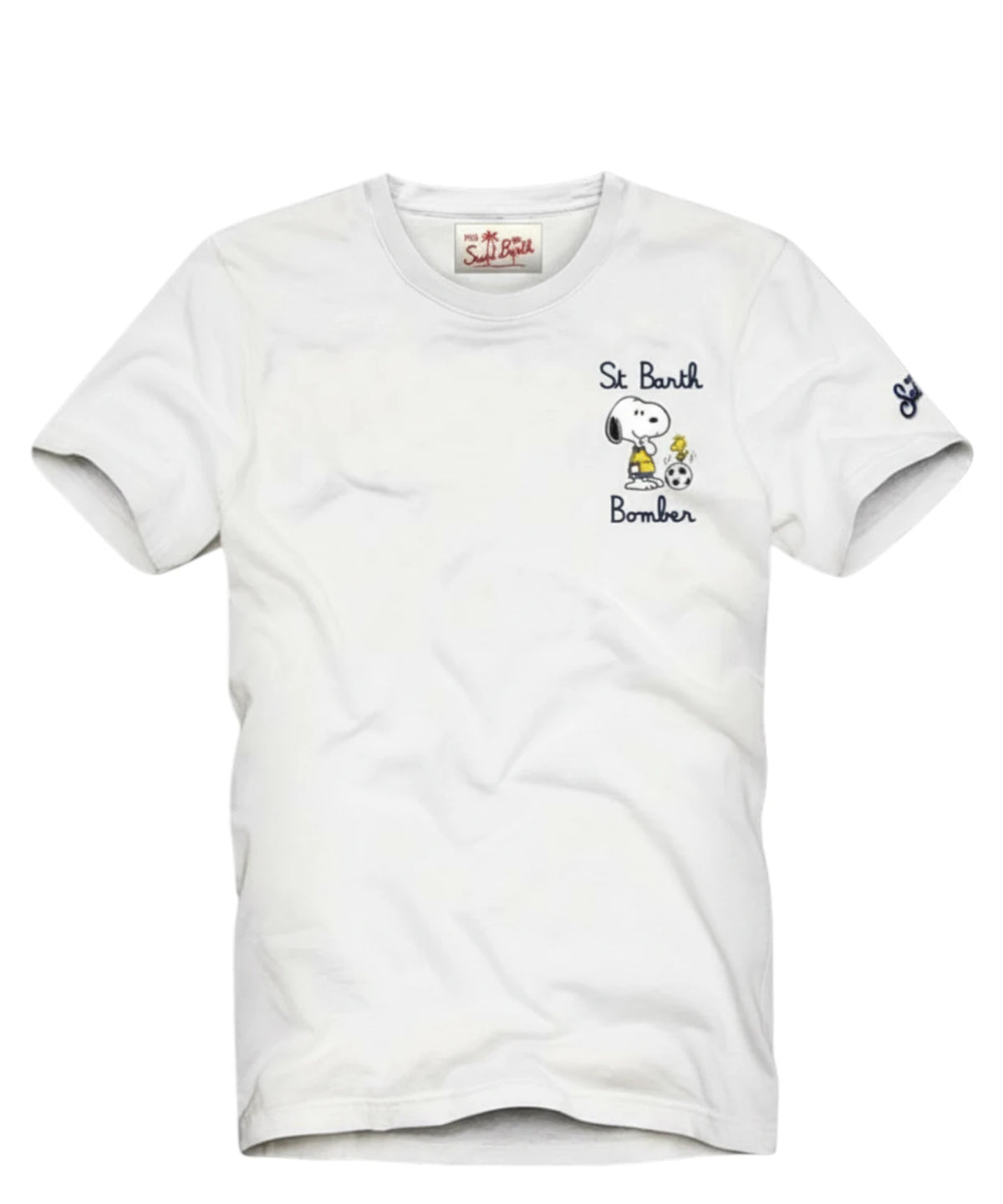 T-Shirt Uomo Portofino MC2 Saint Barth con Ricamo Snoopy